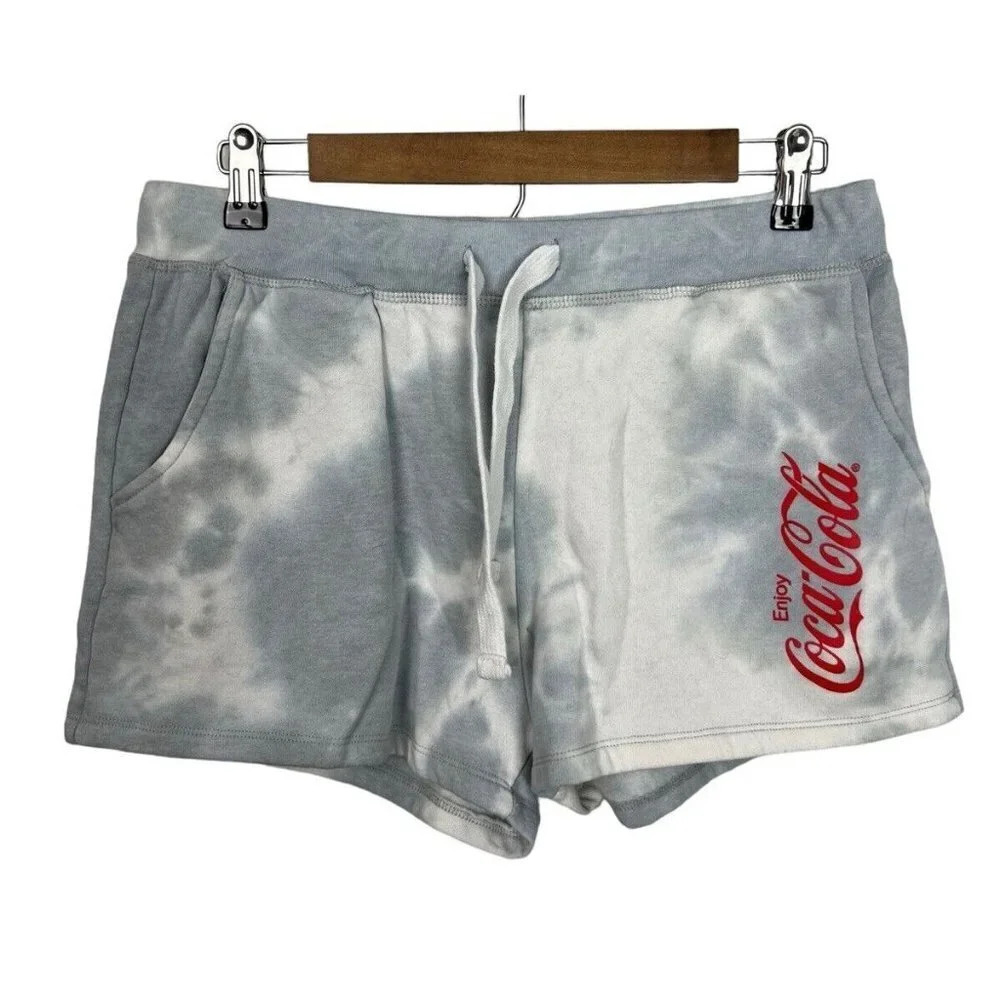 Coca Cola Tie Dye Size XL Cotton Red Logo Tie Waist Women’s